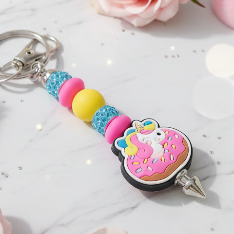 Handmade Donut Unicorn Keychain