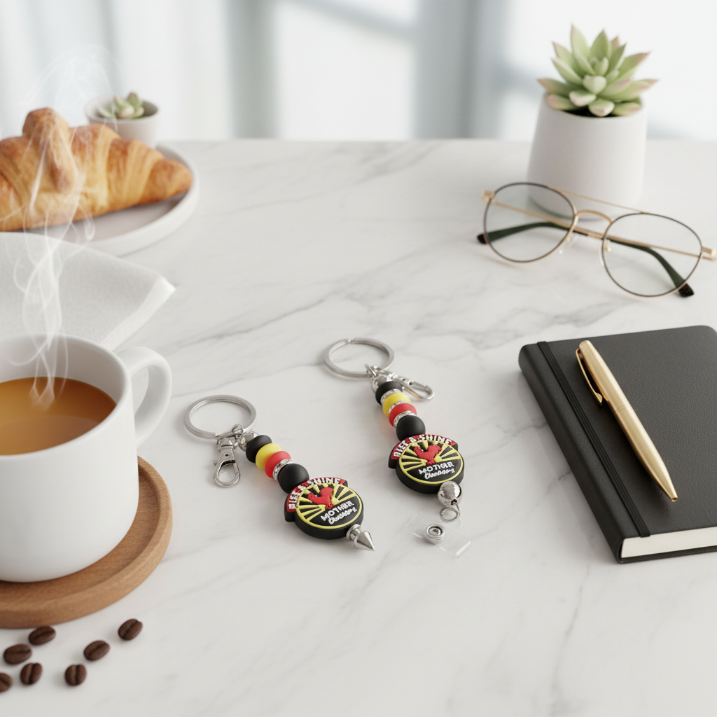 Handmade Rise and Shine Keychain