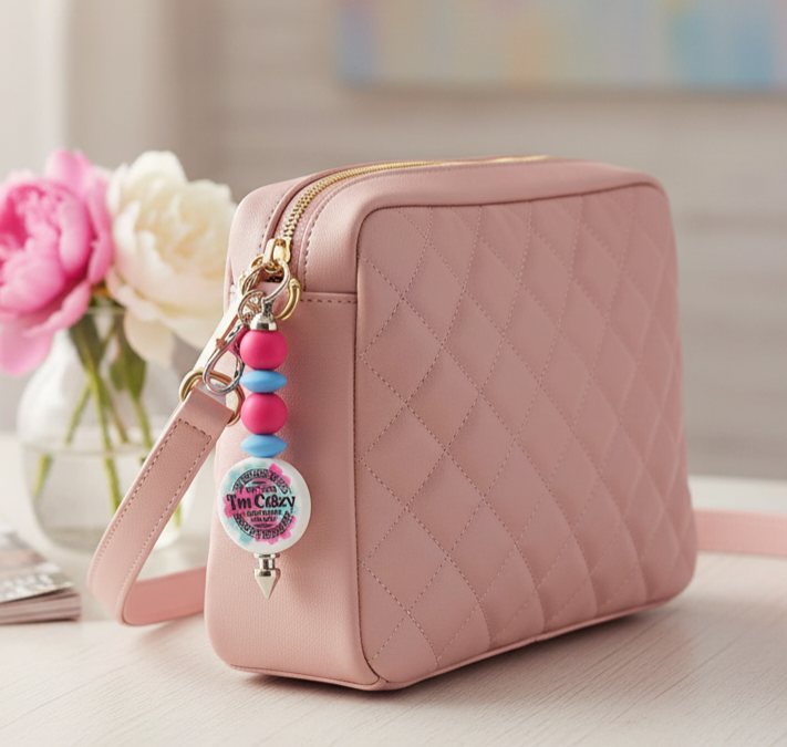 Handmade 'My Kids Laugh' Beaded Keychain