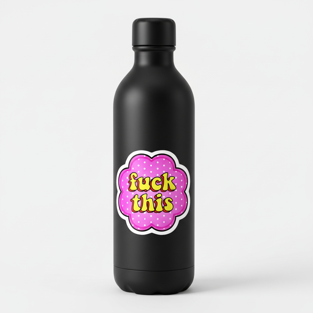 F*ck This – Bold AF Sticker for Mentally Done People | Unhinged Humor Vinyl Sticker for Laptops, Water Bottles, Journals & More **2 Pack**