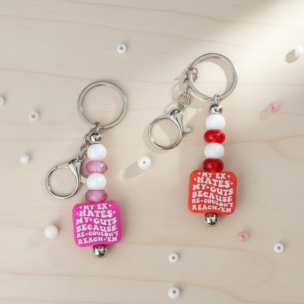 Handmade 'My Ex Hates My Guts' Keychain