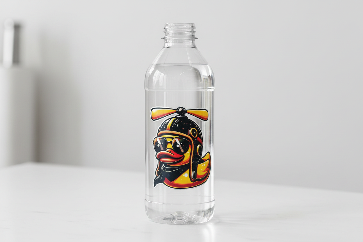 Bomber Ducky Sticker: Funny Military Duck Decal