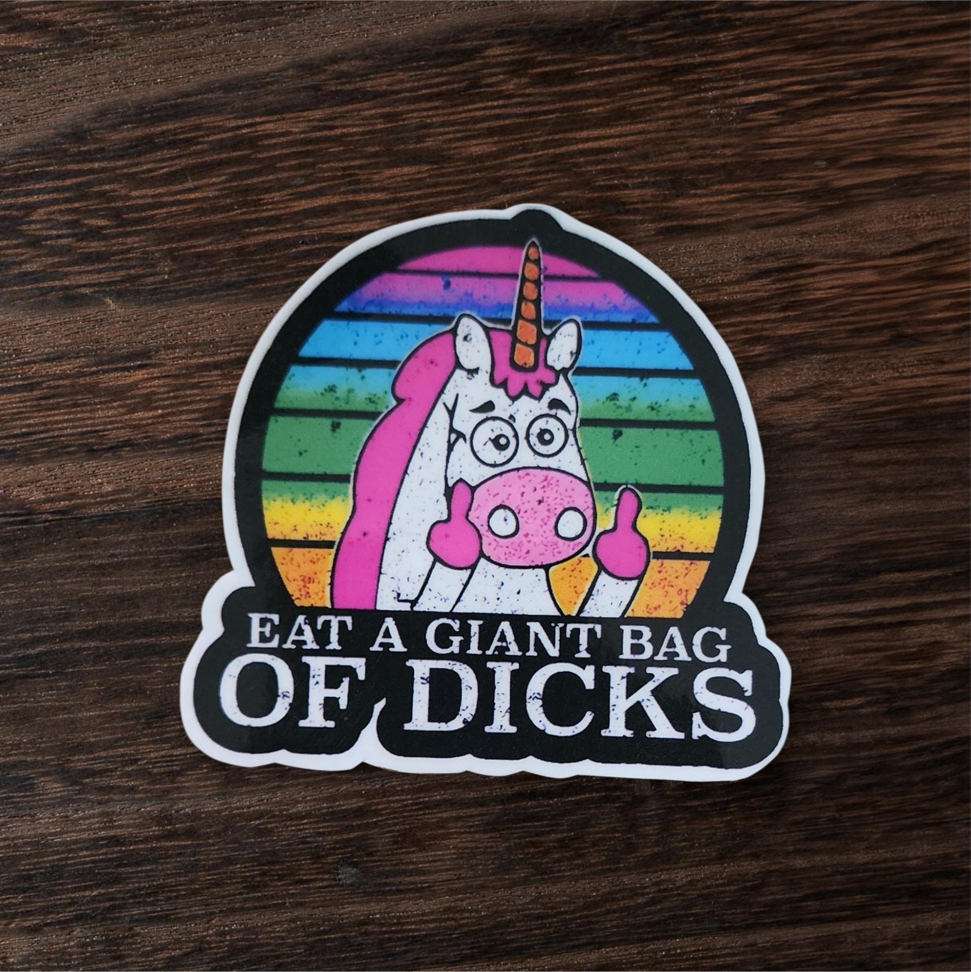 Funny Unicorn Sarcastic Sticker: Adult Humor, Waterproof Vinyl Decal