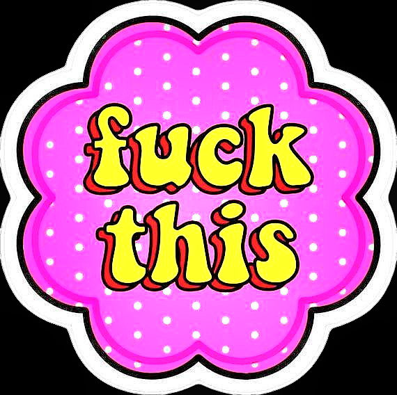 F*ck This – Bold AF Sticker for Mentally Done People | Unhinged Humor Vinyl Sticker for Laptops, Water Bottles, Journals & More **2 Pack**