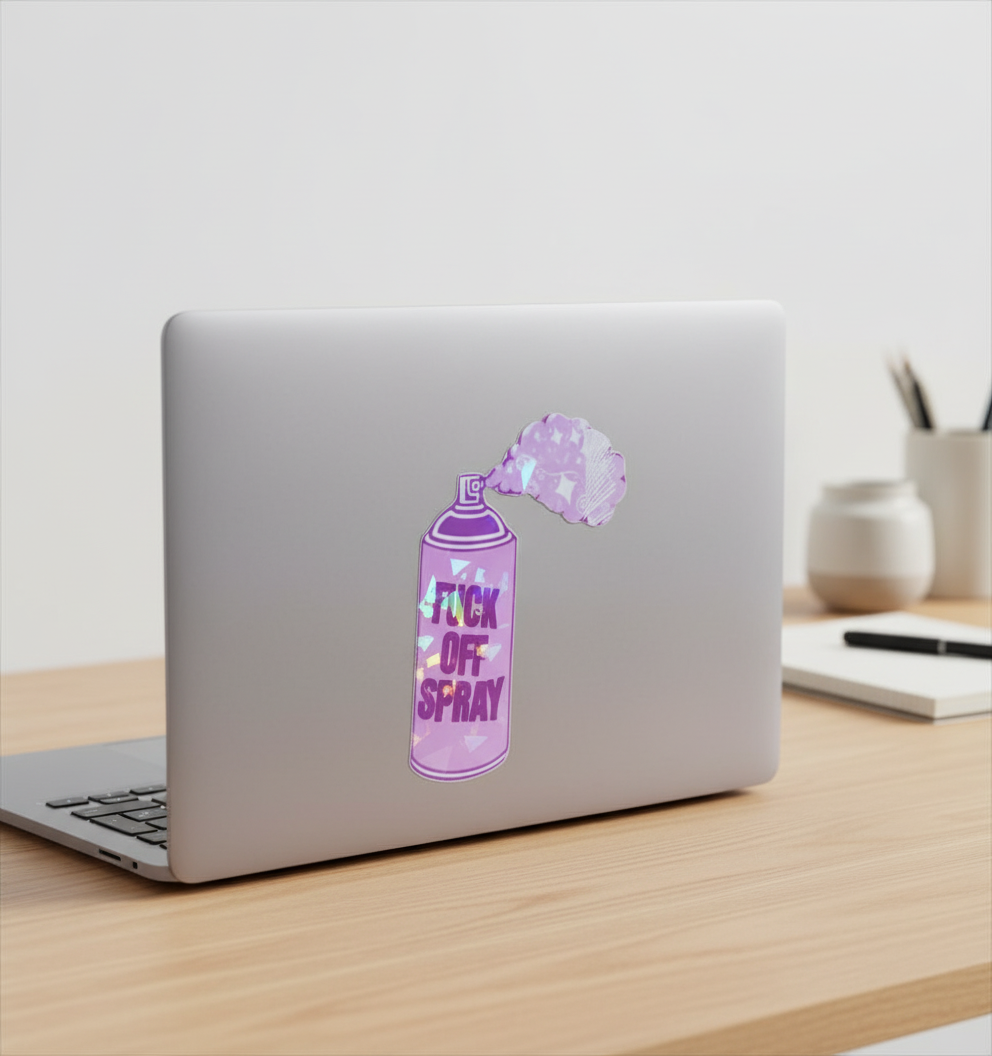 F*ck Off Spray Paint Vinyl Sticker – Pink Graffiti-Inspired Attitude Decal for Sassy Souls, Grumpy Girls & Zero-BS Vibes **2 Pack**