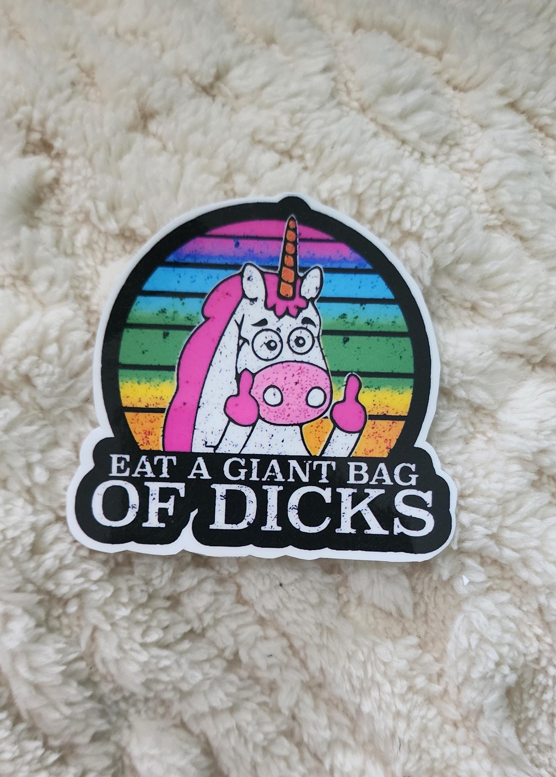 Funny Unicorn Sarcastic Sticker: Adult Humor, Waterproof Vinyl Decal