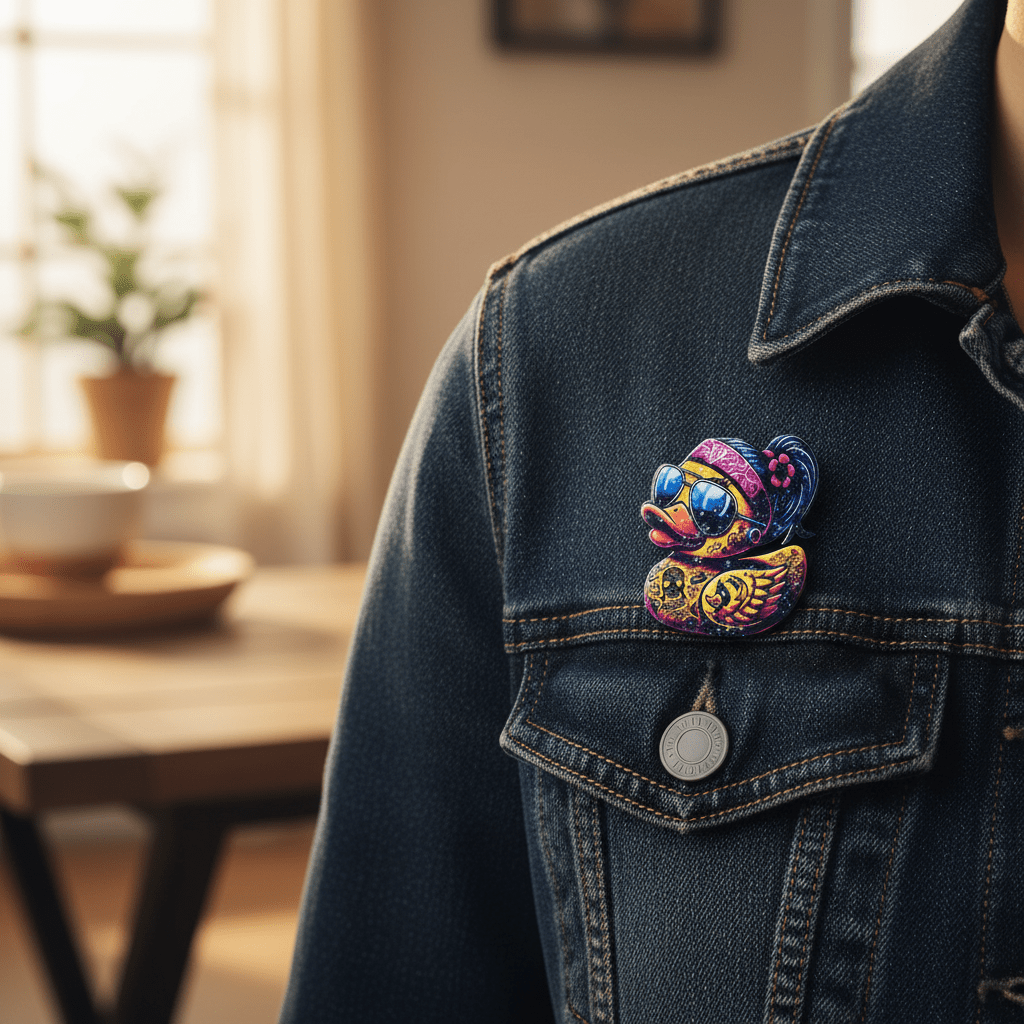 Tattooed Rubber Duck Sticker: Edgy Waterproof Vinyl Decal - Hempin Mayhem