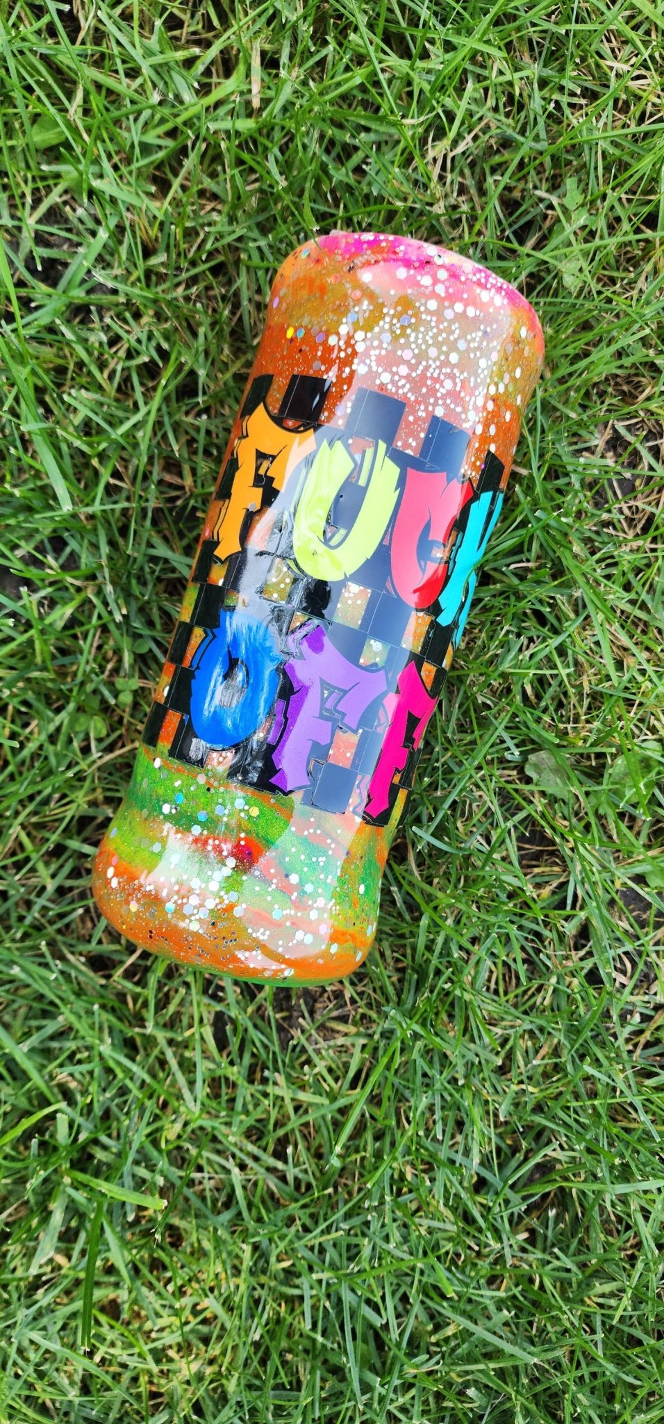 Tie - Dye “F*ck Off” Tumbler, Sassy Stainless Steel Insulated Cup - Hempin Mayhem