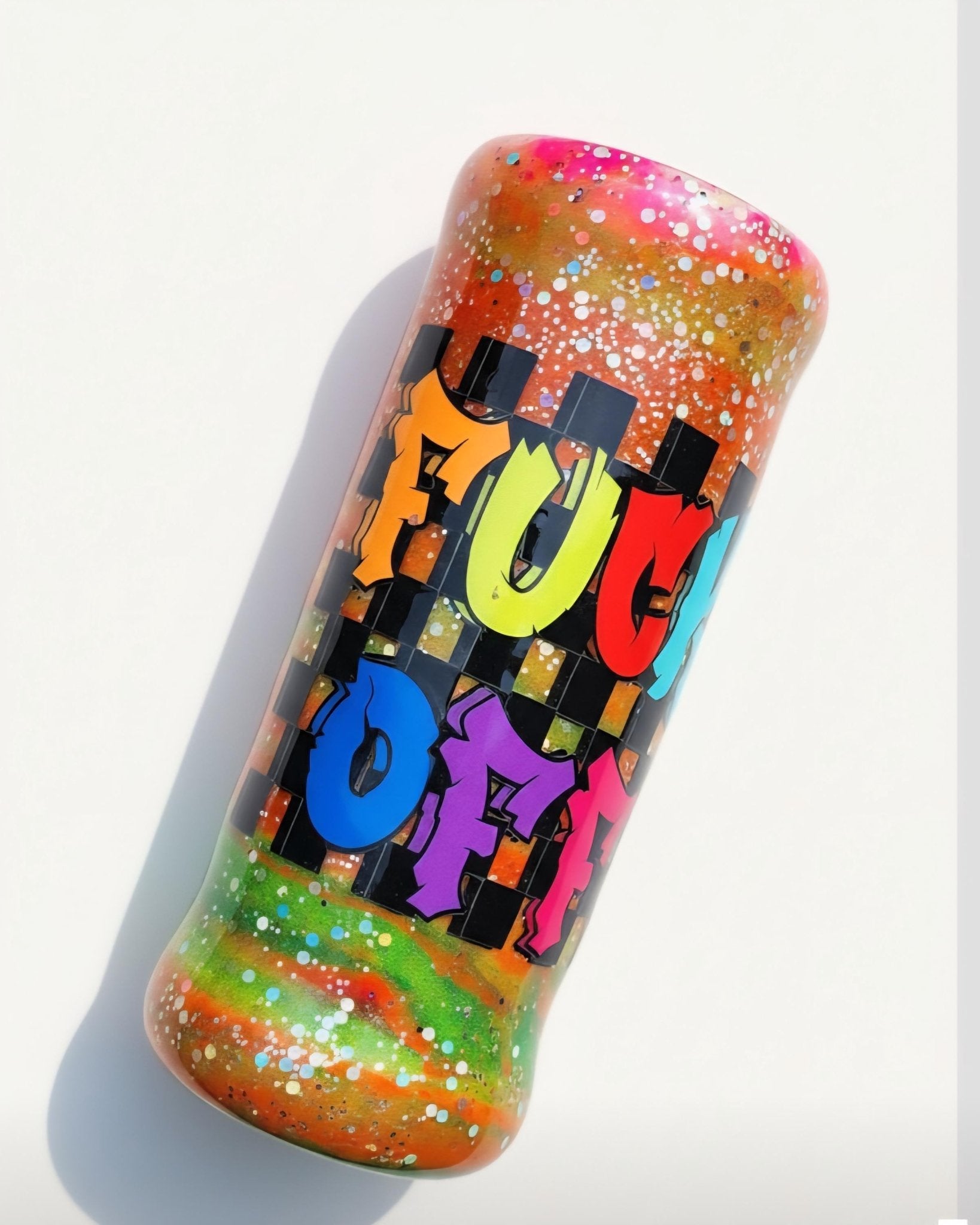 Tie - Dye “F*ck Off” Tumbler, Sassy Stainless Steel Insulated Cup - Hempin Mayhem