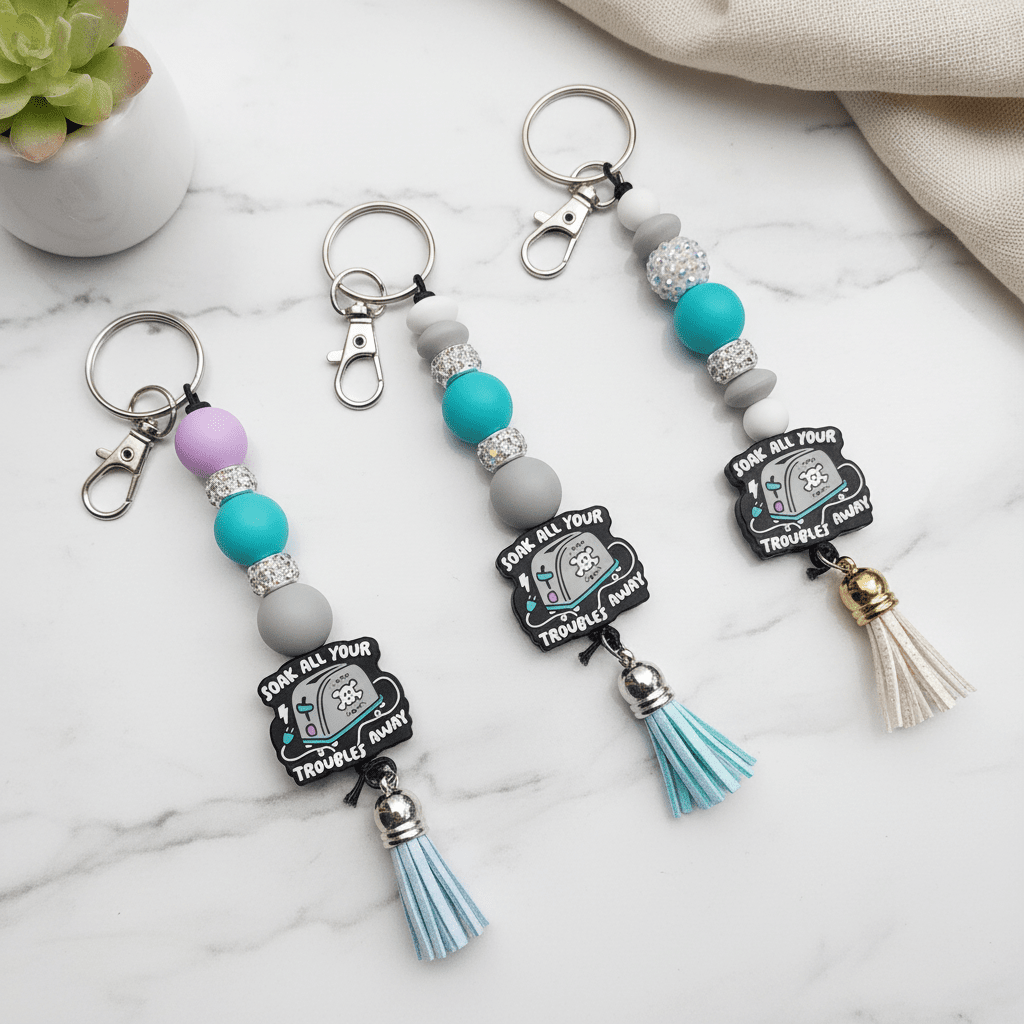 Toaster Soak All Your Troubles Away Keychain - Hempin Mayhem