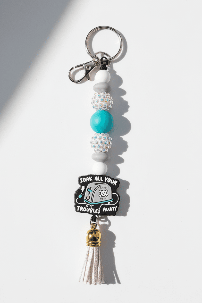 Toaster Soak All Your Troubles Away Keychain - Hempin Mayhem