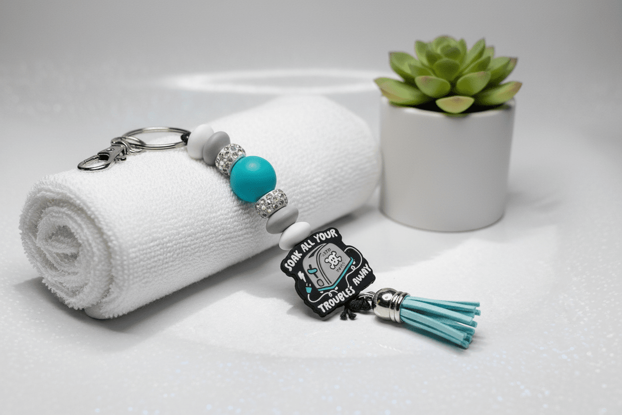 Toaster Soak All Your Troubles Away Keychain - Hempin Mayhem