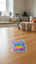 Trippy Eyeball Cup Sticker: Colorful Drippy Vinyl Decal (4x2) **Set of 2** - Hempin Mayhem