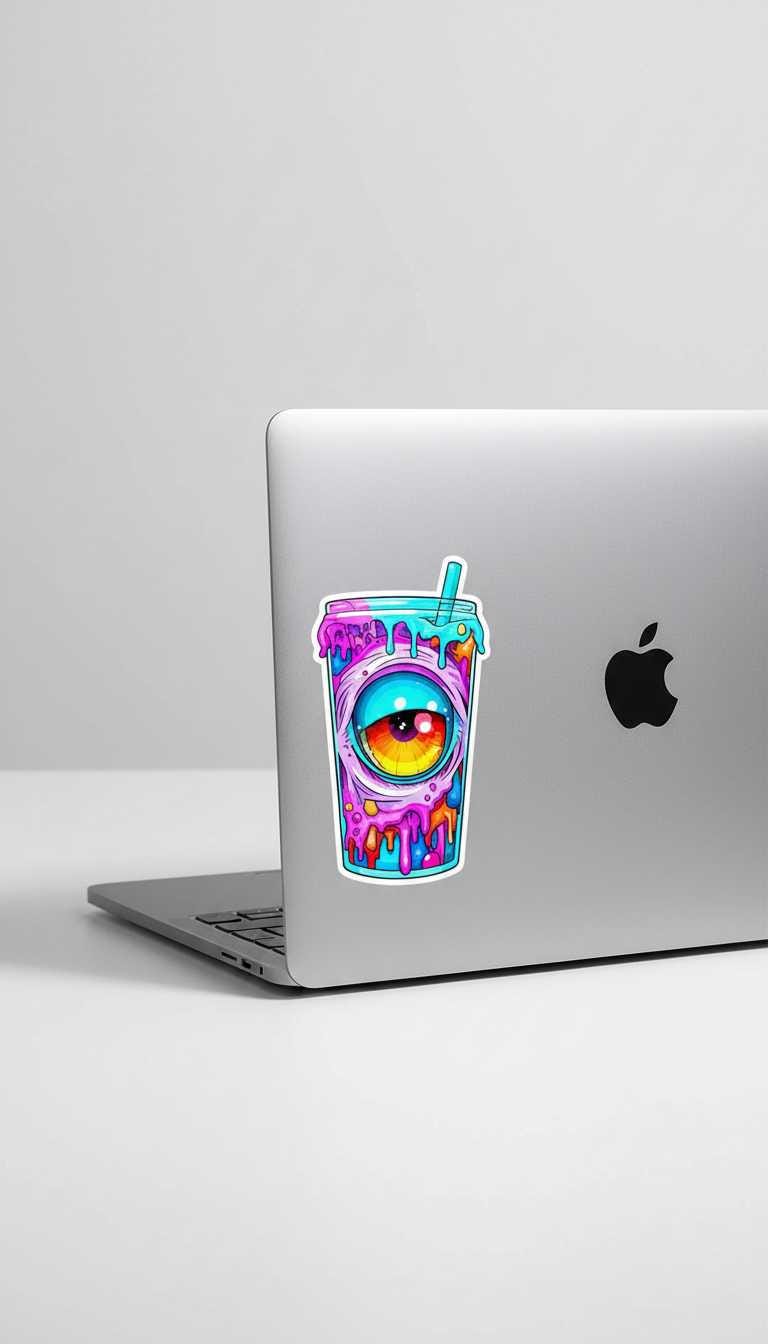 Trippy Eyeball Vinyl Sticker Set • Drippy Psychedelic Art - Hempin Mayhem