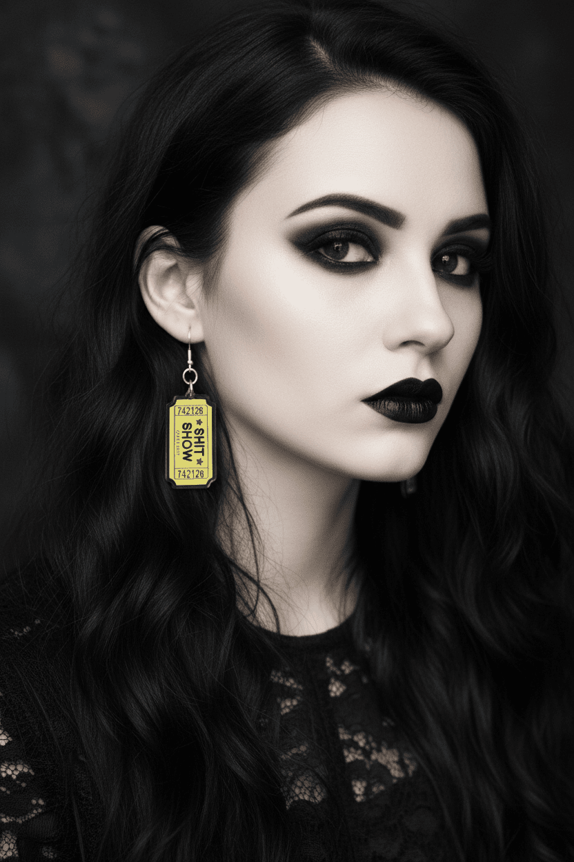 VIP Access to the Sh*t Show – Dangle Earrings for Certified Chaos Queens - Hempin Mayhem