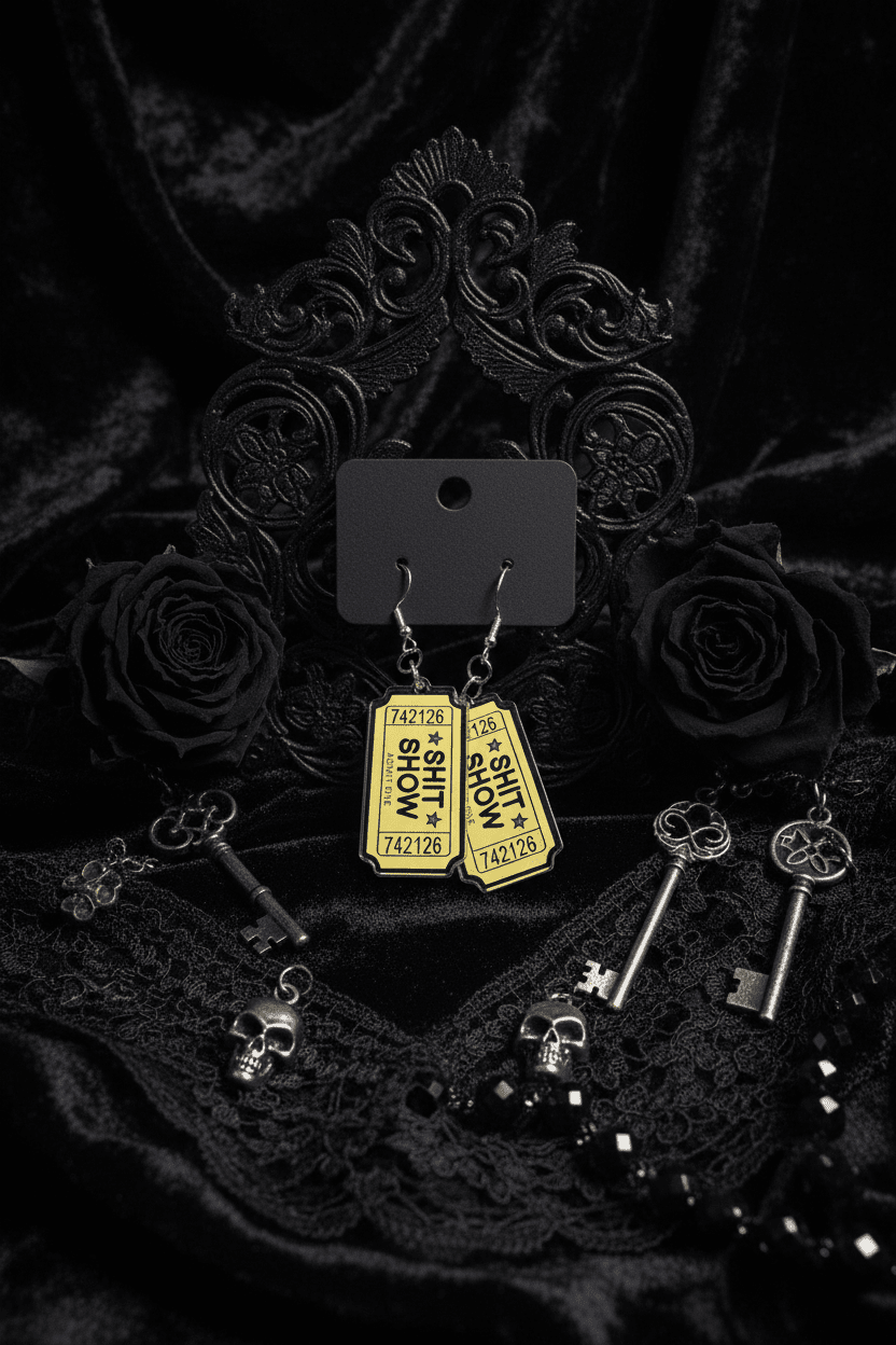 VIP Access to the Sh*t Show – Dangle Earrings for Certified Chaos Queens - Hempin Mayhem