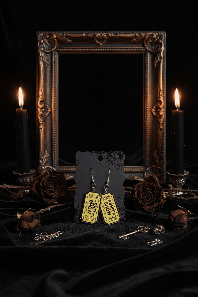 VIP Access to the Sh*t Show – Dangle Earrings for Certified Chaos Queens - Hempin Mayhem