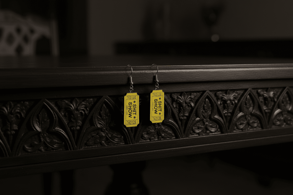 VIP Access to the Sh*t Show – Dangle Earrings for Certified Chaos Queens - Hempin Mayhem