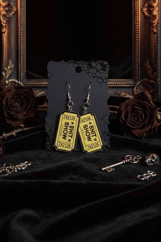 VIP Access to the Sh*t Show – Dangle Earrings for Certified Chaos Queens - Hempin Mayhem